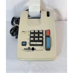 Vtg Kmart Electric Adding Machine Model 80 Printer Works 10 Key Made in Japan